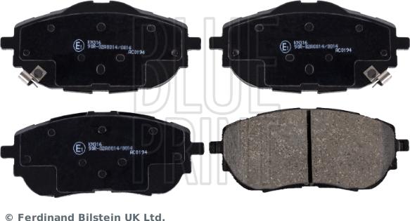 Blue Print ADT342198 - Brake Pad Set, disc brake onlydrive.pro