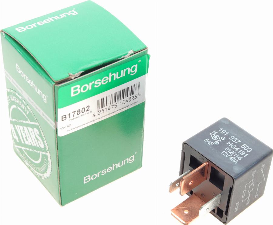 Borsehung B17802 - Relay, main current onlydrive.pro