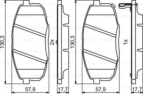 BOSCH 0 986 494 995 - Brake Pad Set, disc brake onlydrive.pro