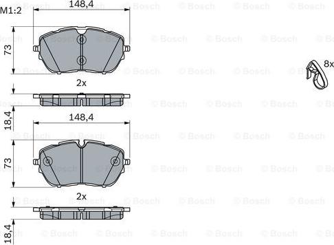 BOSCH 0 986 494 946 - Brake Pad Set, disc brake onlydrive.pro