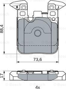 BOSCH 0 986 494 948 - Stabdžių trinkelių rinkinys, diskinis stabdys onlydrive.pro