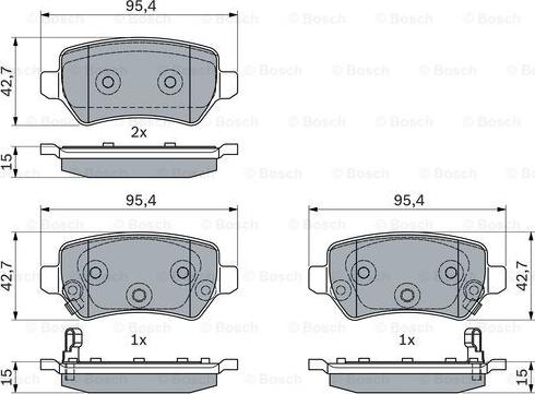 BOSCH 0 986 494 954 - Brake Pad Set, disc brake onlydrive.pro