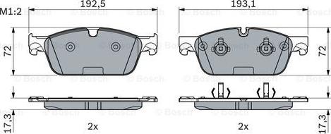 BOSCH 0 986 494 962 - Stabdžių trinkelių rinkinys, diskinis stabdys onlydrive.pro