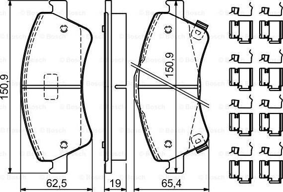 BOSCH 0 986 494 932 - Brake Pad Set, disc brake onlydrive.pro