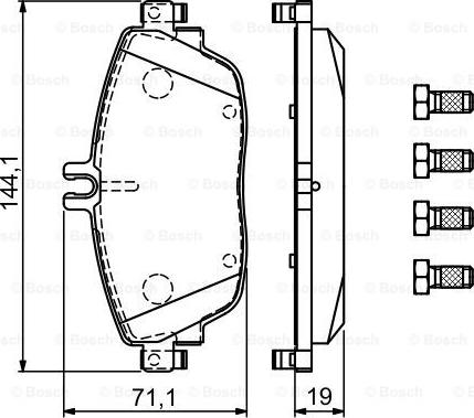 BOSCH 0 986 494 937 - Brake Pad Set, disc brake onlydrive.pro