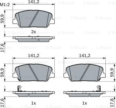 BOSCH 0 986 494 979 - Stabdžių trinkelių rinkinys, diskinis stabdys onlydrive.pro