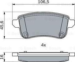 BOSCH 0 986 494 978 - Stabdžių trinkelių rinkinys, diskinis stabdys onlydrive.pro