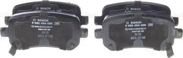 BOSCH 0 986 494 496 - Brake Pad Set, disc brake onlydrive.pro