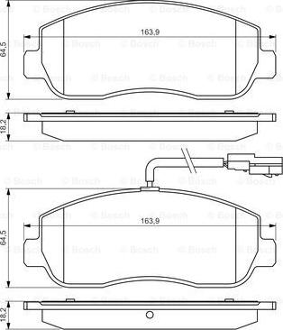 BOSCH 0 986 494 498 - Brake Pad Set, disc brake onlydrive.pro