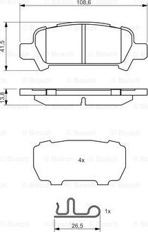 BOSCH 0 986 494 445 - Brake Pad Set, disc brake onlydrive.pro