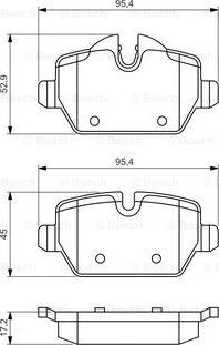 BOSCH 0 986 494 461 - Brake Pad Set, disc brake onlydrive.pro