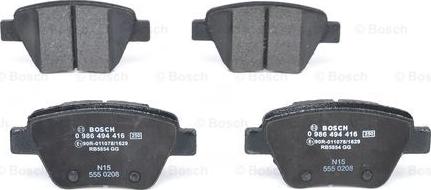 BOSCH 0 986 494 416 - Brake Pad Set, disc brake onlydrive.pro