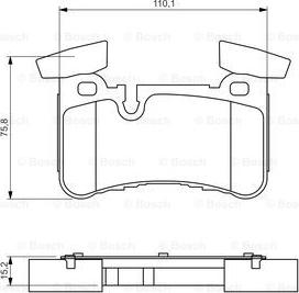 BOSCH 0 986 494 411 - Stabdžių trinkelių rinkinys, diskinis stabdys onlydrive.pro