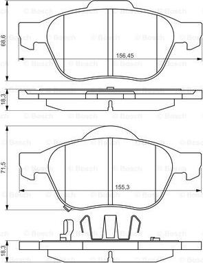 BOSCH 0 986 494 485 - Brake Pad Set, disc brake onlydrive.pro