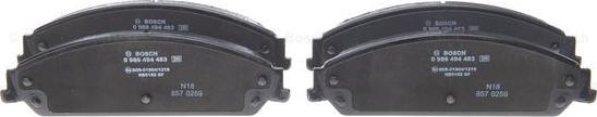 BOSCH 0 986 494 483 - Brake Pad Set, disc brake onlydrive.pro