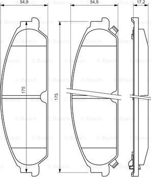 BOSCH 0 986 494 483 - Brake Pad Set, disc brake onlydrive.pro