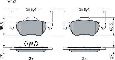 BOSCH 0 986 494 439 - Brake Pad Set, disc brake onlydrive.pro