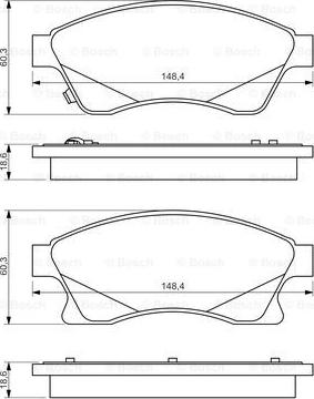 BOSCH 0 986 494 433 - Brake Pad Set, disc brake onlydrive.pro