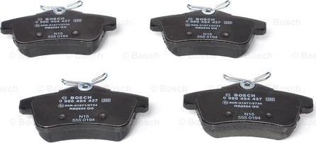 BOSCH 0 986 494 437 - Brake Pad Set, disc brake onlydrive.pro