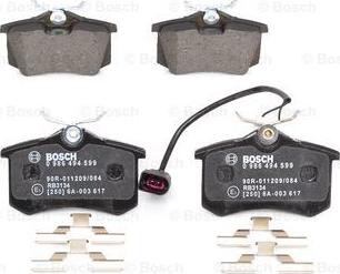 BOSCH 0 986 494 599 - Brake Pad Set, disc brake onlydrive.pro