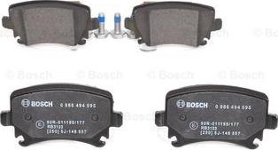 BOSCH 0 986 494 595 - Bremžu uzliku kompl., Disku bremzes onlydrive.pro