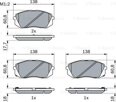 BOSCH 0 986 494 559 - Brake Pad Set, disc brake onlydrive.pro