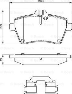 BOSCH 0 986 494 555 - Brake Pad Set, disc brake onlydrive.pro