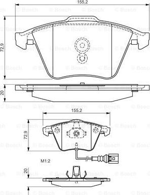 BOSCH 0 986 494 550 - Brake Pad Set, disc brake onlydrive.pro