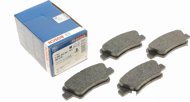 BOSCH 0 986 494 557 - Brake Pad Set, disc brake onlydrive.pro