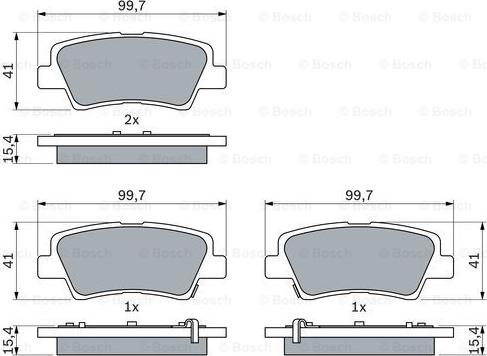 BOSCH 0 986 494 557 - Brake Pad Set, disc brake onlydrive.pro