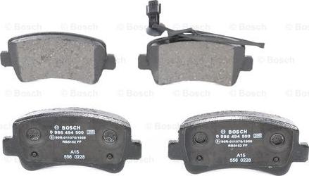 BOSCH 0 986 494 500 - Brake Pad Set, disc brake onlydrive.pro