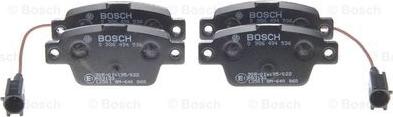 BOSCH 0 986 494 536 - Brake Pad Set, disc brake onlydrive.pro