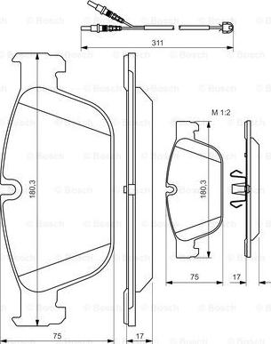 BOSCH 0 986 494 526 - Brake Pad Set, disc brake onlydrive.pro