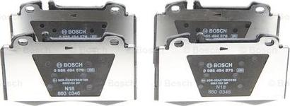 BOSCH 0 986 494 576 - Brake Pad Set, disc brake onlydrive.pro