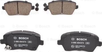 BOSCH 0 986 494 573 - Brake Pad Set, disc brake onlydrive.pro