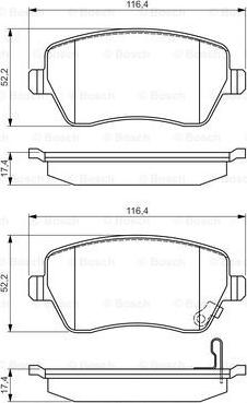 BOSCH 0 986 494 573 - Brake Pad Set, disc brake onlydrive.pro