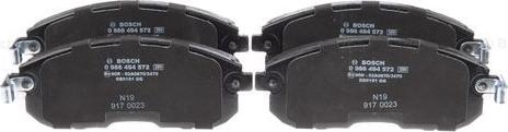 BOSCH 0 986 494 572 - Brake Pad Set, disc brake onlydrive.pro