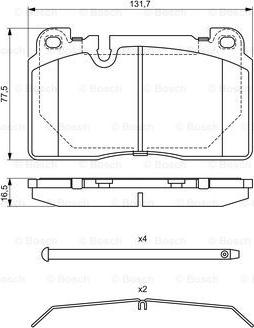 BOSCH 0 986 494 694 - Brake Pad Set, disc brake onlydrive.pro