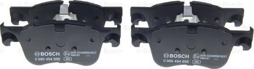 BOSCH 0 986 494 695 - Brake Pad Set, disc brake onlydrive.pro