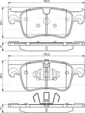 BOSCH 0 986 494 695 - Brake Pad Set, disc brake onlydrive.pro