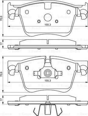 BOSCH 0 986 494 696 - Brake Pad Set, disc brake onlydrive.pro