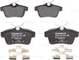 BOSCH 0 986 494 640 - Brake Pad Set, disc brake onlydrive.pro