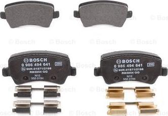 BOSCH 0 986 494 641 - Brake Pad Set, disc brake onlydrive.pro