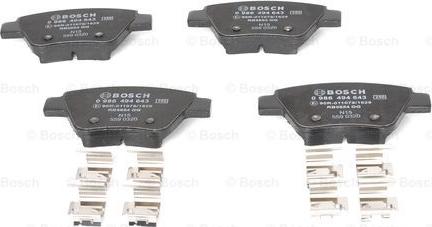 BOSCH 0 986 494 643 - Brake Pad Set, disc brake onlydrive.pro