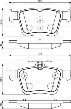 BOSCH 0 986 494 659 - Stabdžių trinkelių rinkinys, diskinis stabdys onlydrive.pro