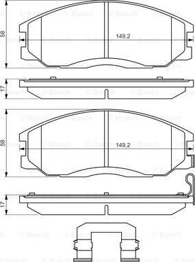 BOSCH 0 986 494 650 - Тормозные колодки, дисковые, комплект onlydrive.pro