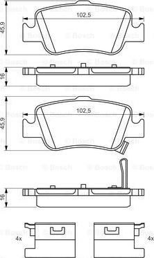 BOSCH 0 986 494 651 - Brake Pad Set, disc brake onlydrive.pro