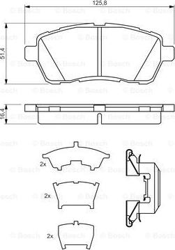 BOSCH 0 986 494 652 - Brake Pad Set, disc brake onlydrive.pro