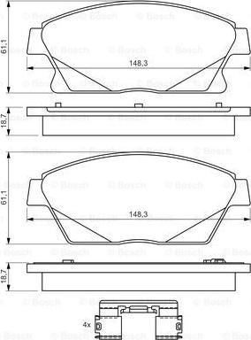 BOSCH 0 986 494 657 - Brake Pad Set, disc brake onlydrive.pro