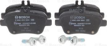 BOSCH 0 986 494 664 - Brake Pad Set, disc brake onlydrive.pro